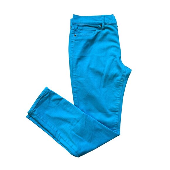 Gap 1969 Womens Legging Jeans Size 29/8 Turquoise Cotton Blend - Picture 1 of 7